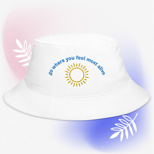 Sun Embroidered Bucket Hat